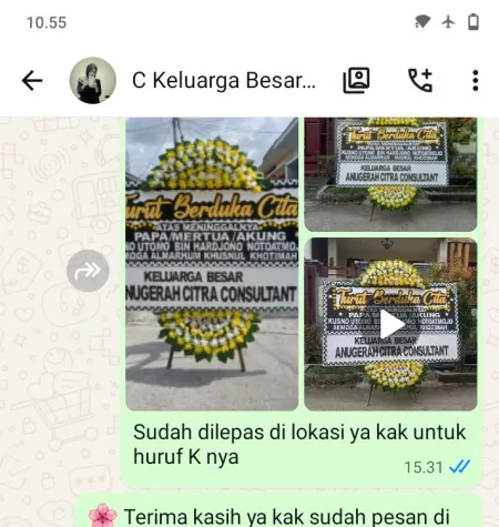 Pengiriman Papan Bunga Duka Sukamanah Malingping
